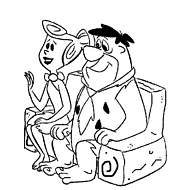 coloriage flintstones wilma et fred pierreafeu